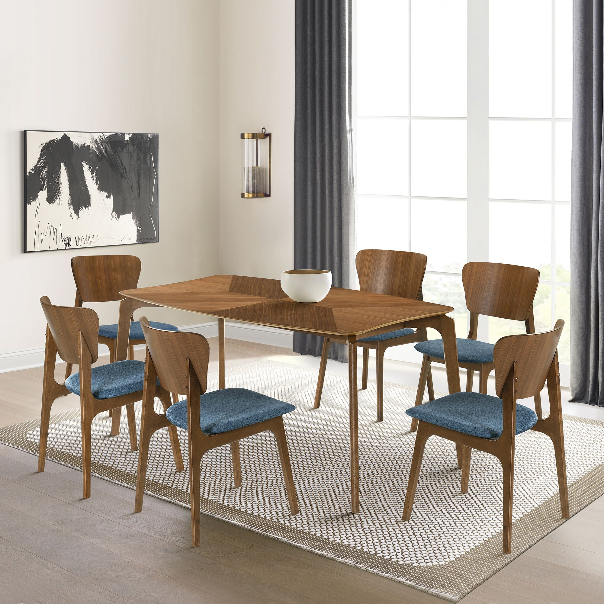 Kalia - Dining Set With Walnut Table