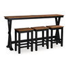 Wildenauer - Rectangular Dining Room Counter Table Set (Set of 4) - Brown / Black
