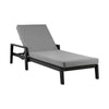 Cayman - Outdoor Patio Adjustable Chaise Lounge Chair In Aluminum With Gray Cushions