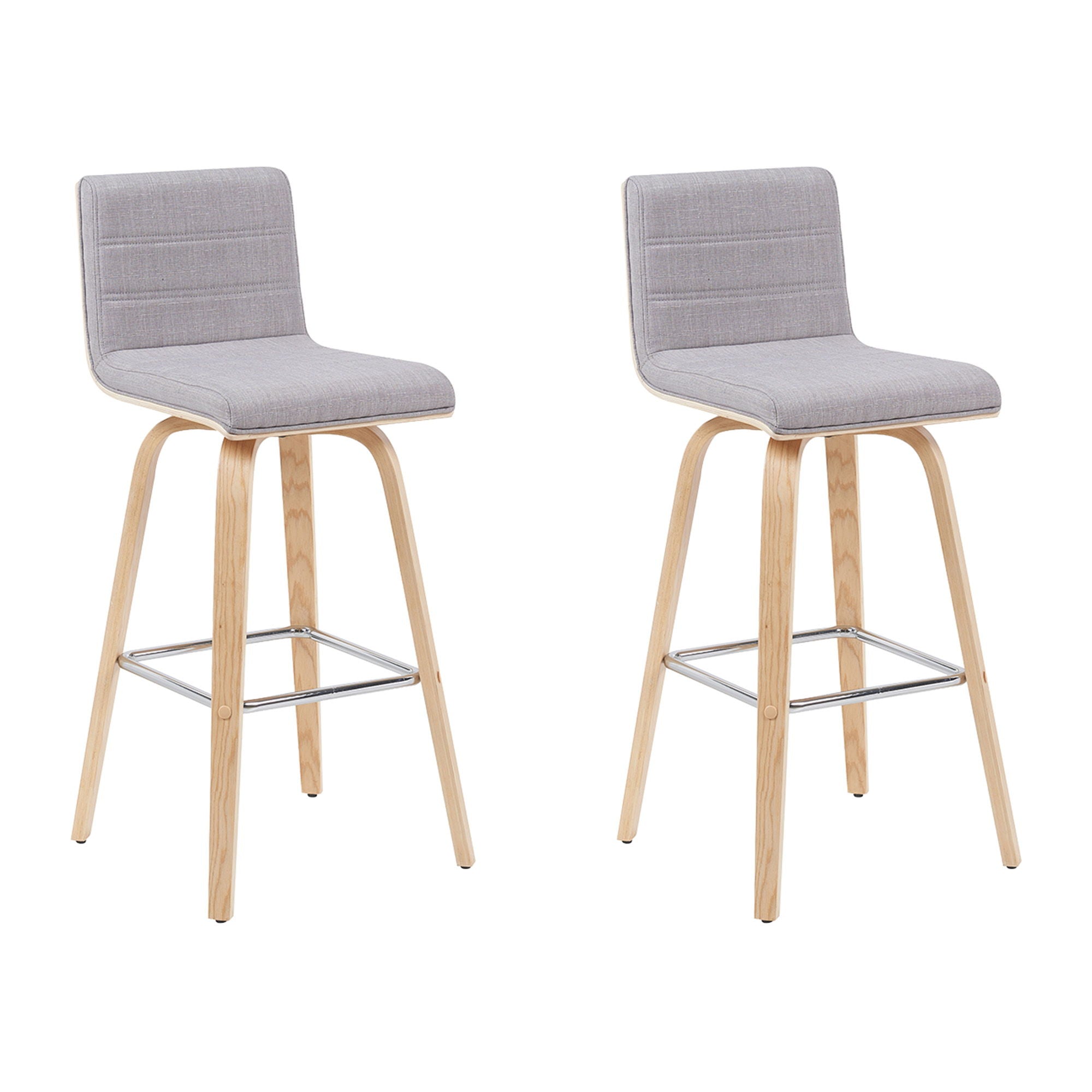 Vienna - Modern Swivel Bar Height Stool - Patterned Oak Wood Frame