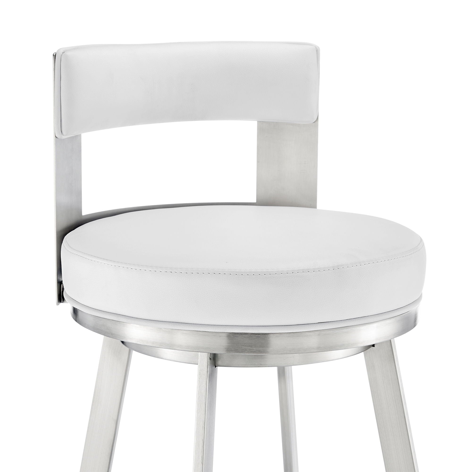 Flynn - Swivel Bar Stool - Brushed Steel
