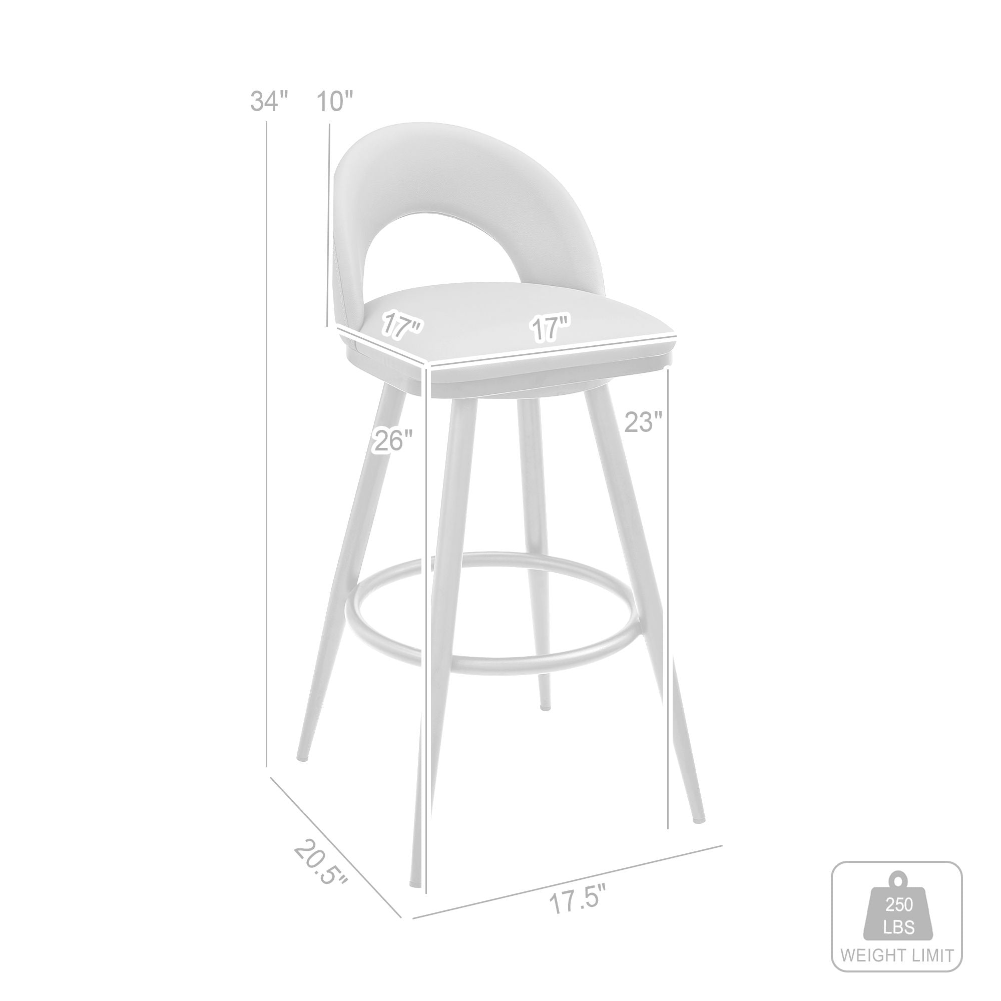 Charlotte - Swivel Bar Stool