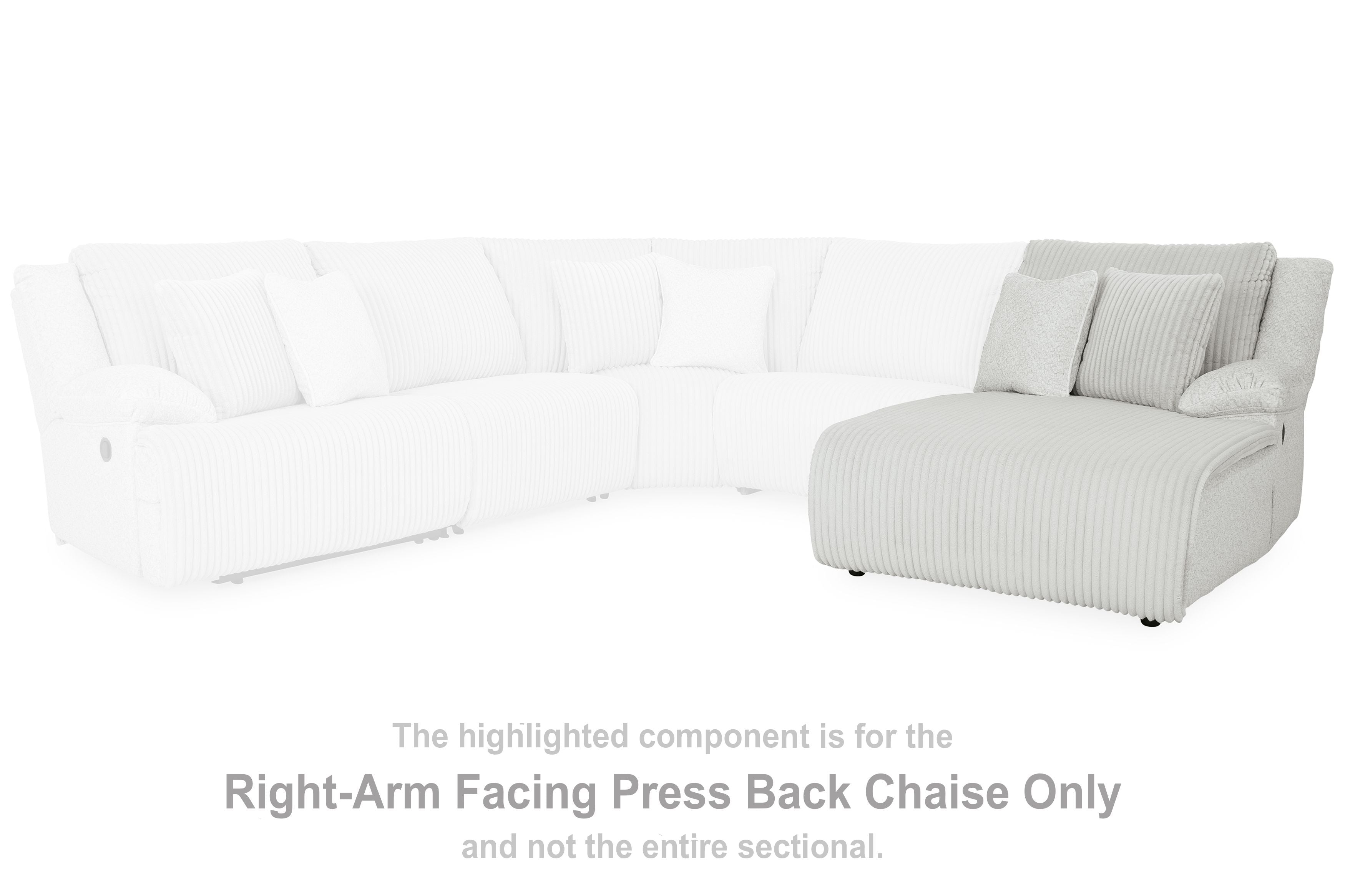 Top Tier - Raf Press Back Chaise - Alloy