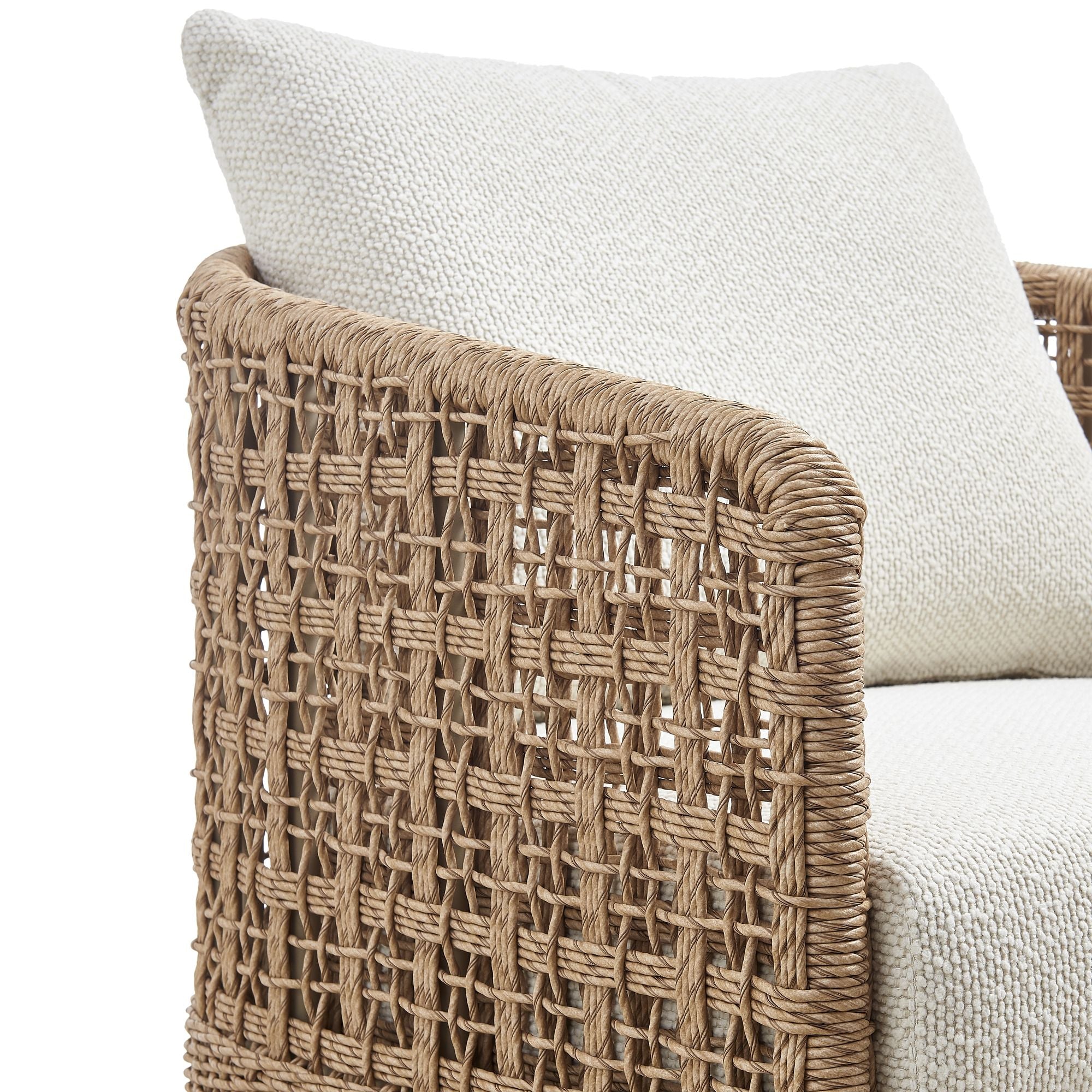 Driftbay - Powder Coated Metal Outdoor Conversation Set With Cushions