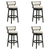 Noely - Modern Farmhouse Swivel Wood Bar Height Kitchen Bar Stool