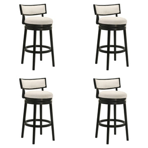 Noely - Modern Farmhouse Swivel Wood Bar Height Kitchen Bar Stool