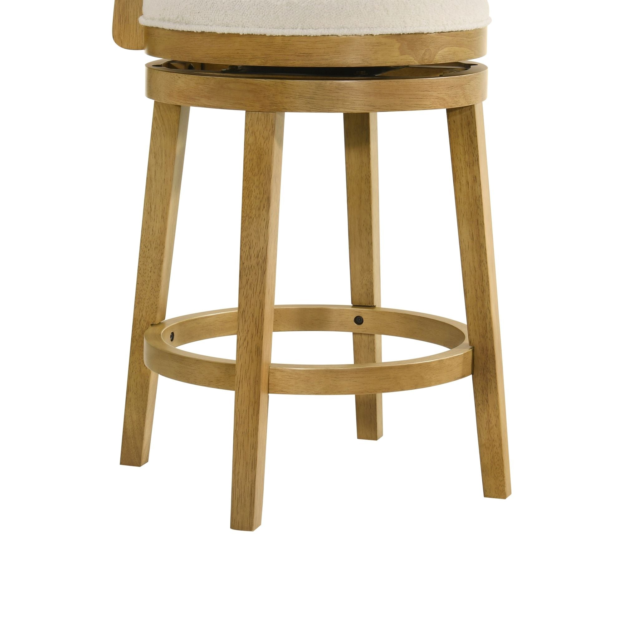 Noely - Modern Farmhouse Swivel Wood Counter Height Kitchen Bar Stool
