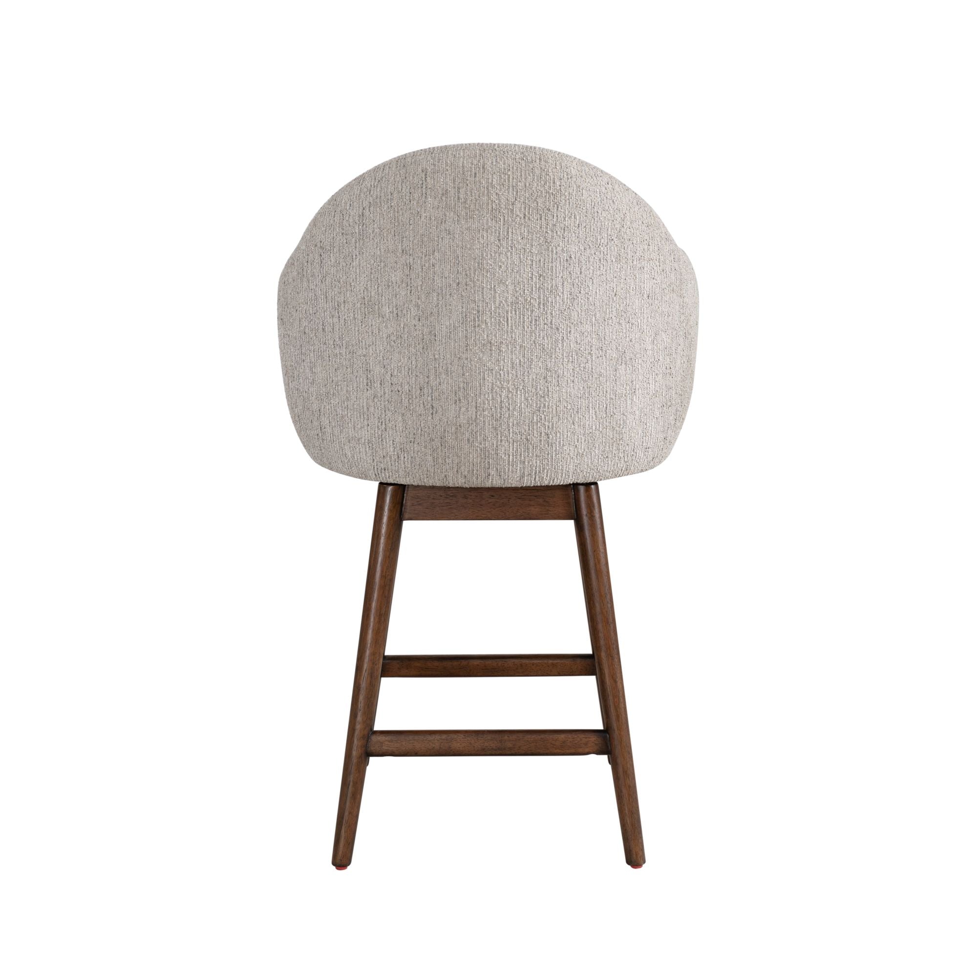 Jaxon - Brown Solid Wood Upholstered 26" Counter Height Swivel Barstool