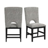 Oregon - Fabric Counter Side Chair (Set of 2) - Gray / Black