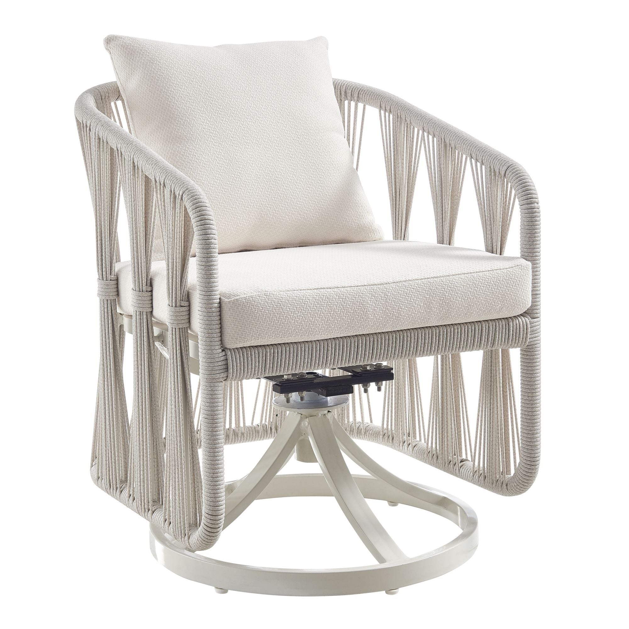 Breeze - Powder Coated Rectangle Metal Outdoor Dining Set With Cushions