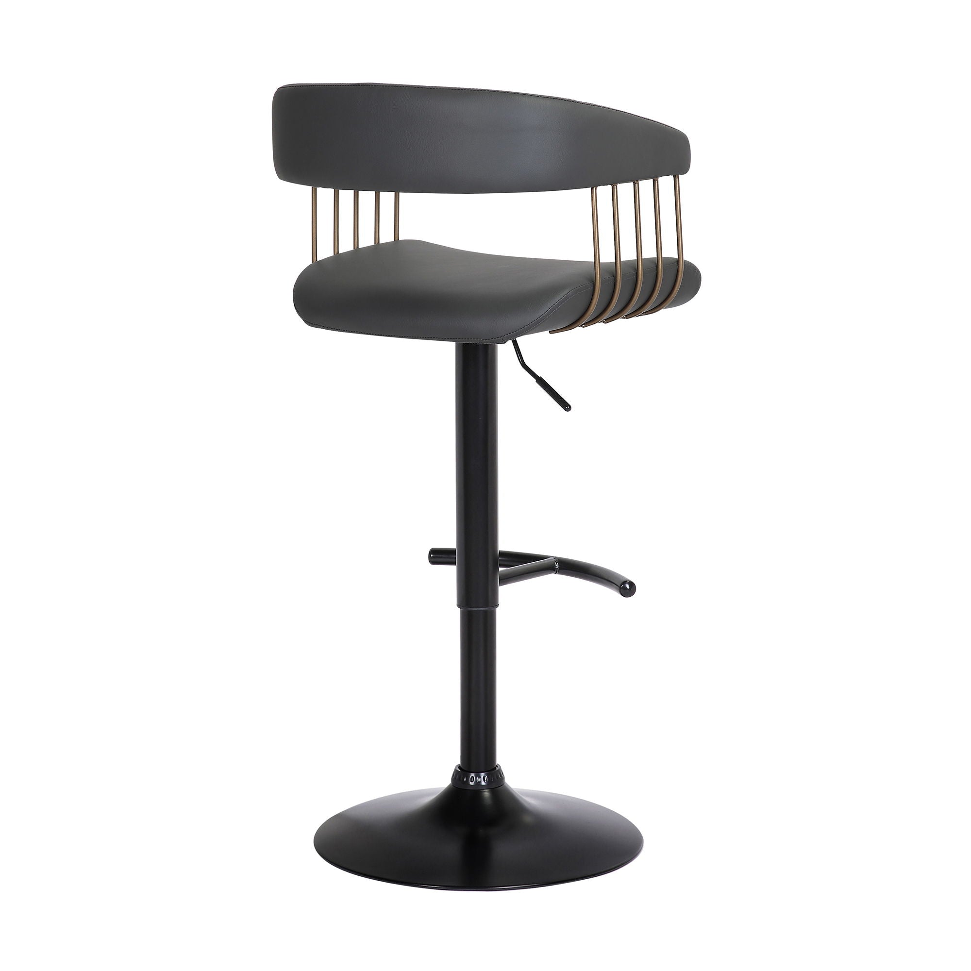 Calista - Adjustable Bar Stool With Golden Bronze Frame