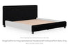 Zuraleus - King/California King Upholstered Headboard/Footboard/Roll Slats - Black