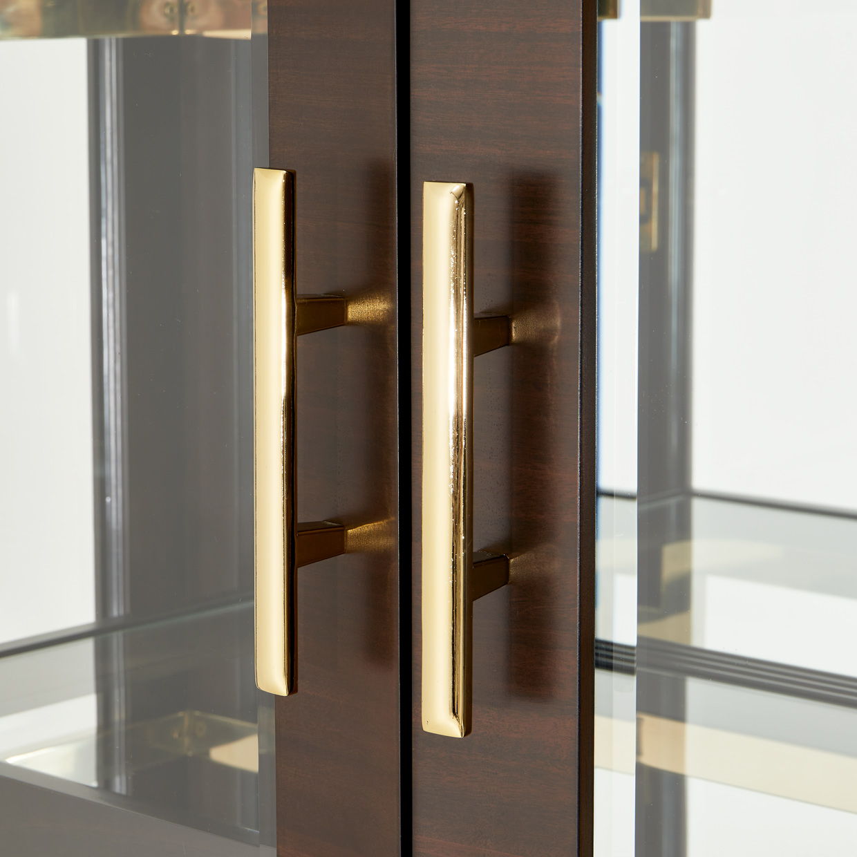 Belmont Place - Display Cabinet - White / Dark Brown