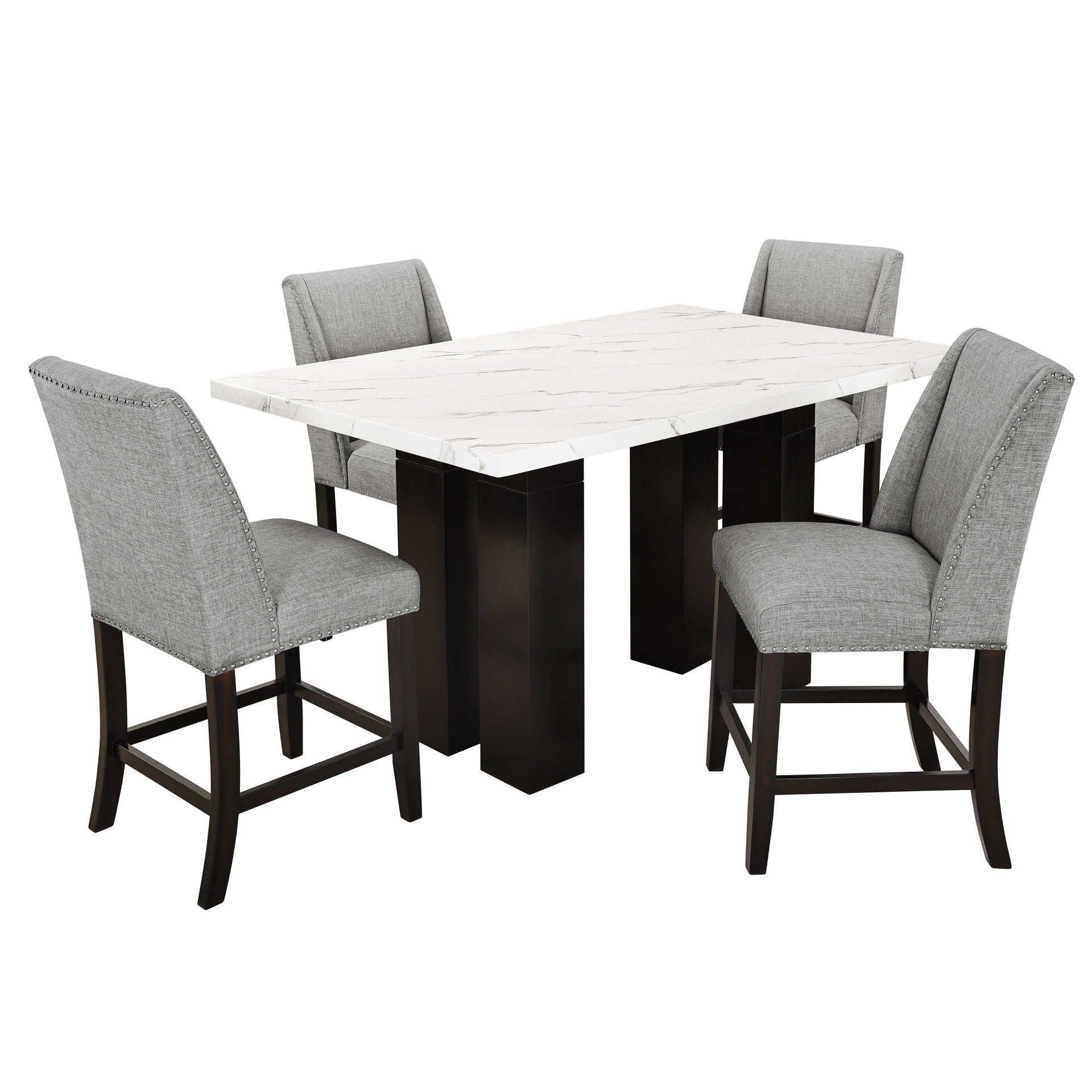 Faust - Counter Chair (Set of 2) - Gray