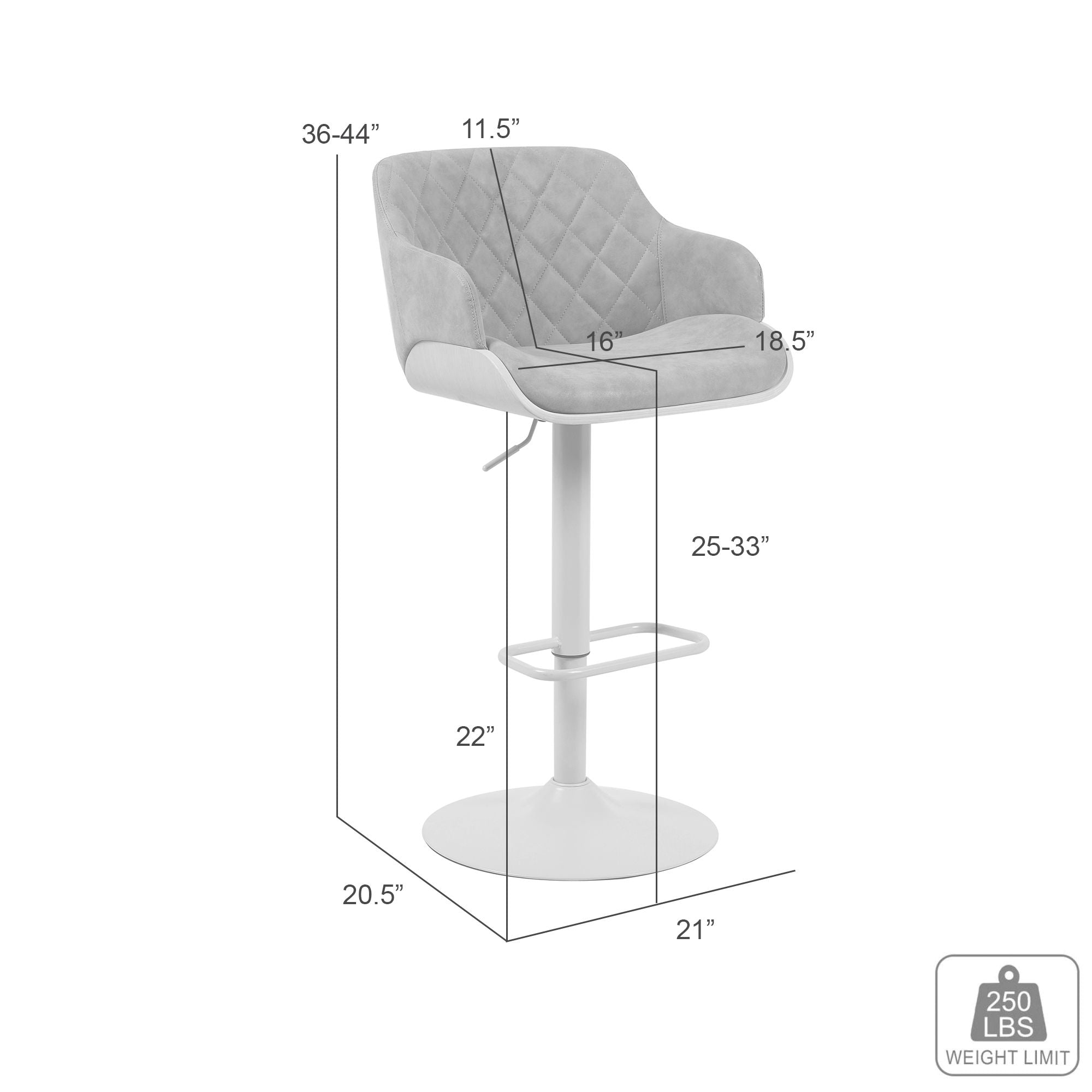 Toby - Adjustable Swivel Bar Stool