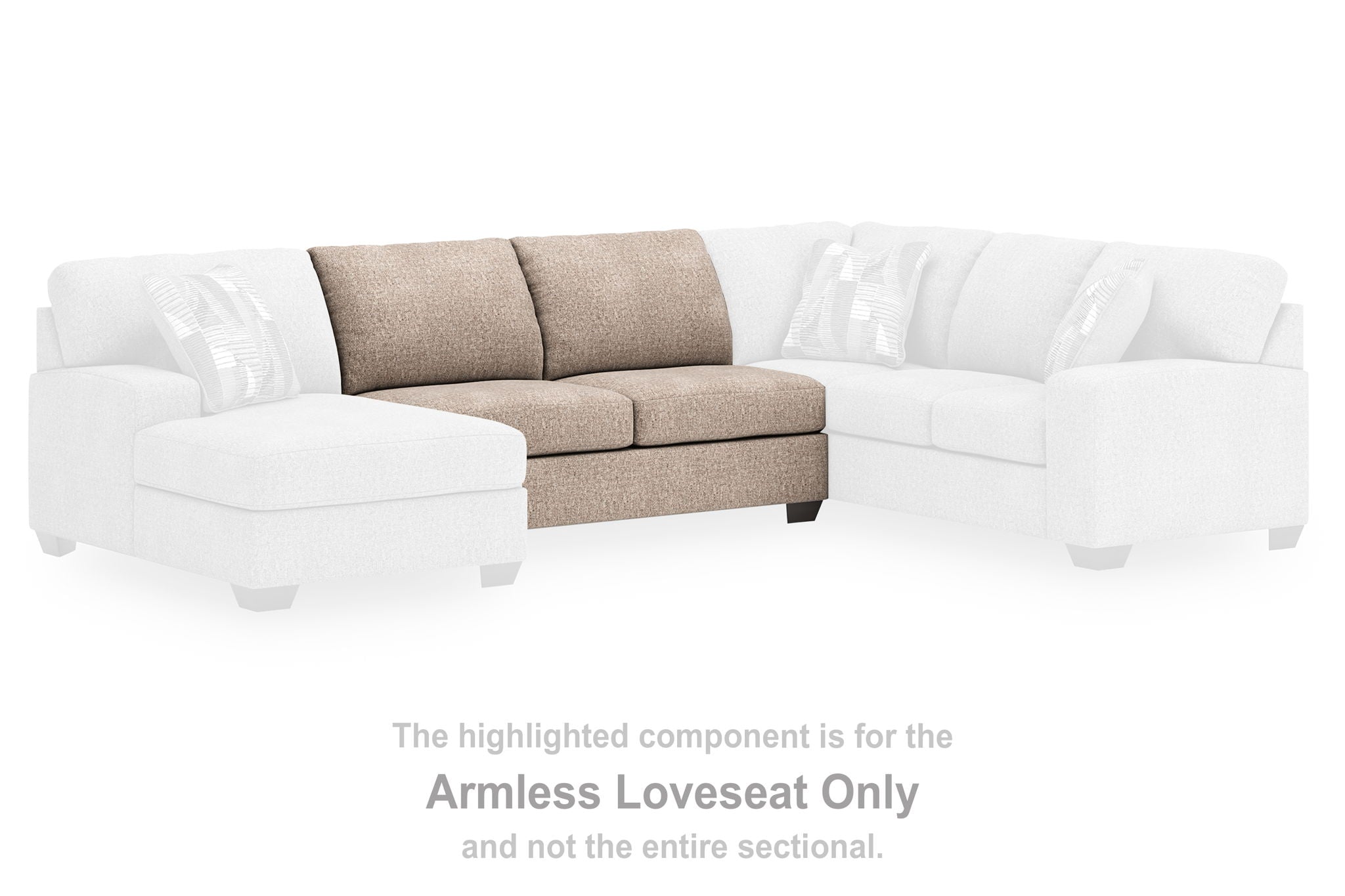 Newellen - Armless Loveseat - Beige