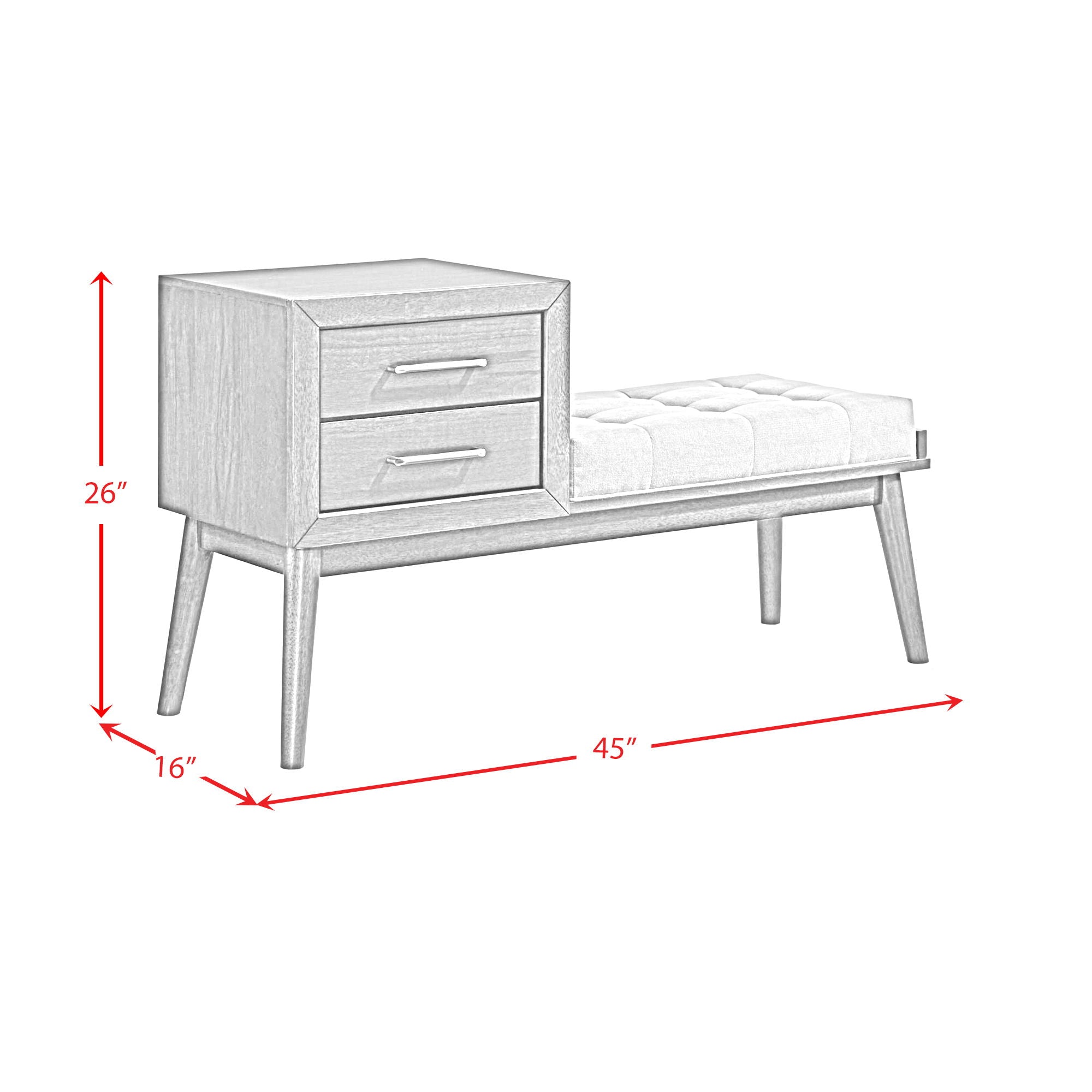 Malibu - Bench - Walnut