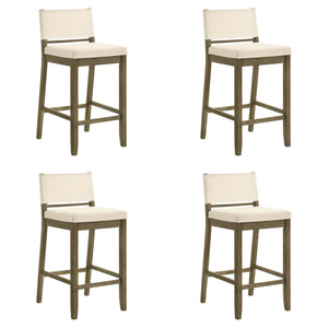 Yaneli - Contemporary Natural Wood Bar Height Kitchen Bar Stool