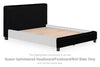 Zuraleus - Queen Upholstered Headboard/Footboard/Roll Slats - Black