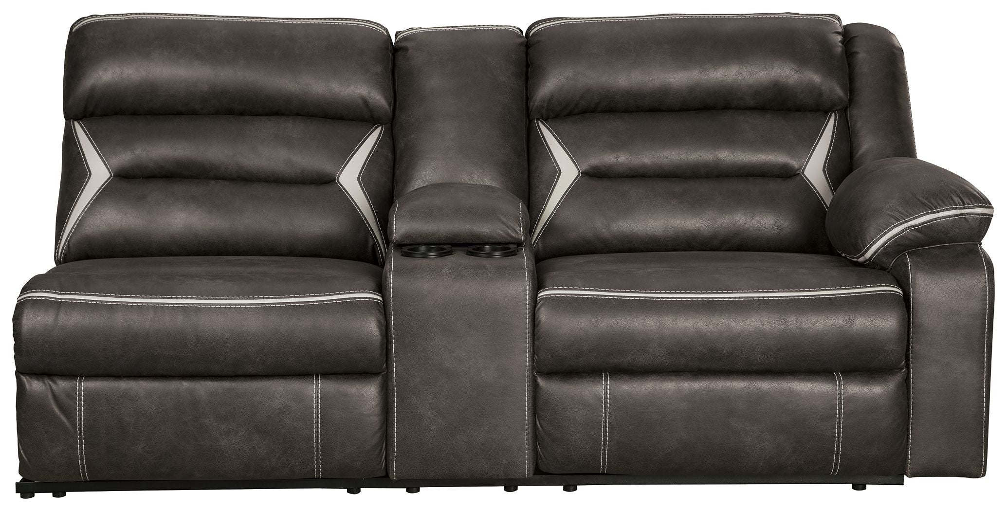 Kincord - Raf Rec Power Sofa W/Console - Midnight