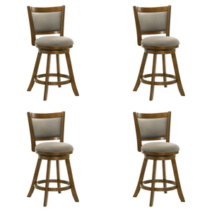 Aiden - Modern Farmhouse Swivel Wood Counter Height Kitchen Bar Stool
