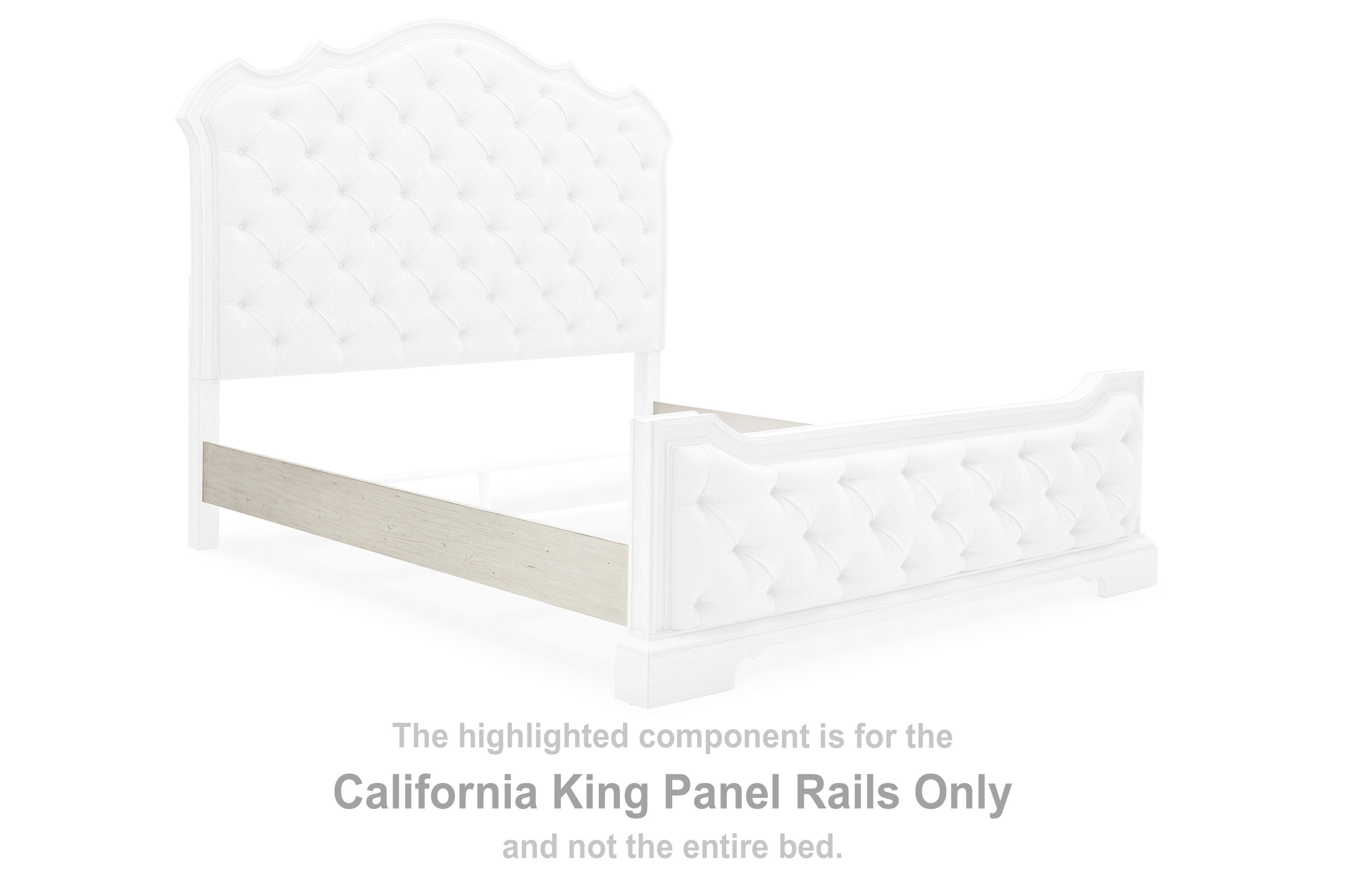 Arlendyne - Cal King Panel Rails - Antique White