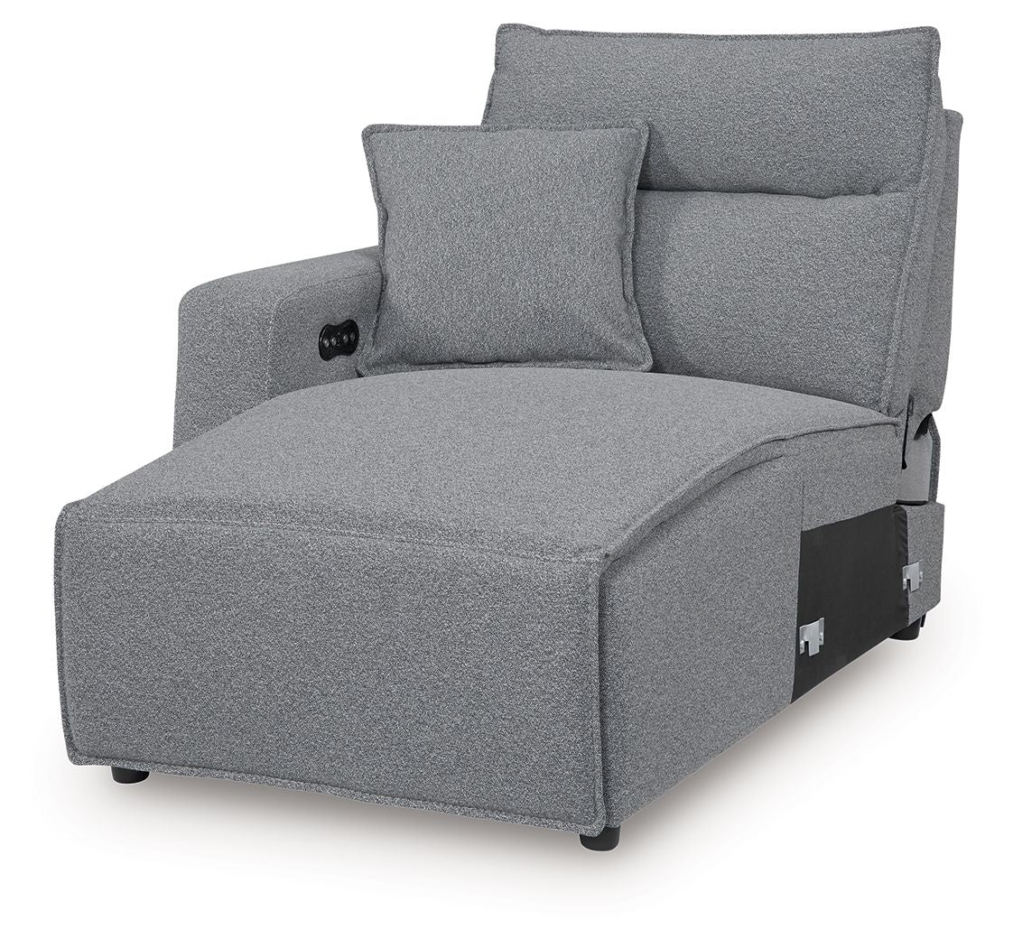 ModMax II - LAF Press Back Power Chaise - Salt And Pepper