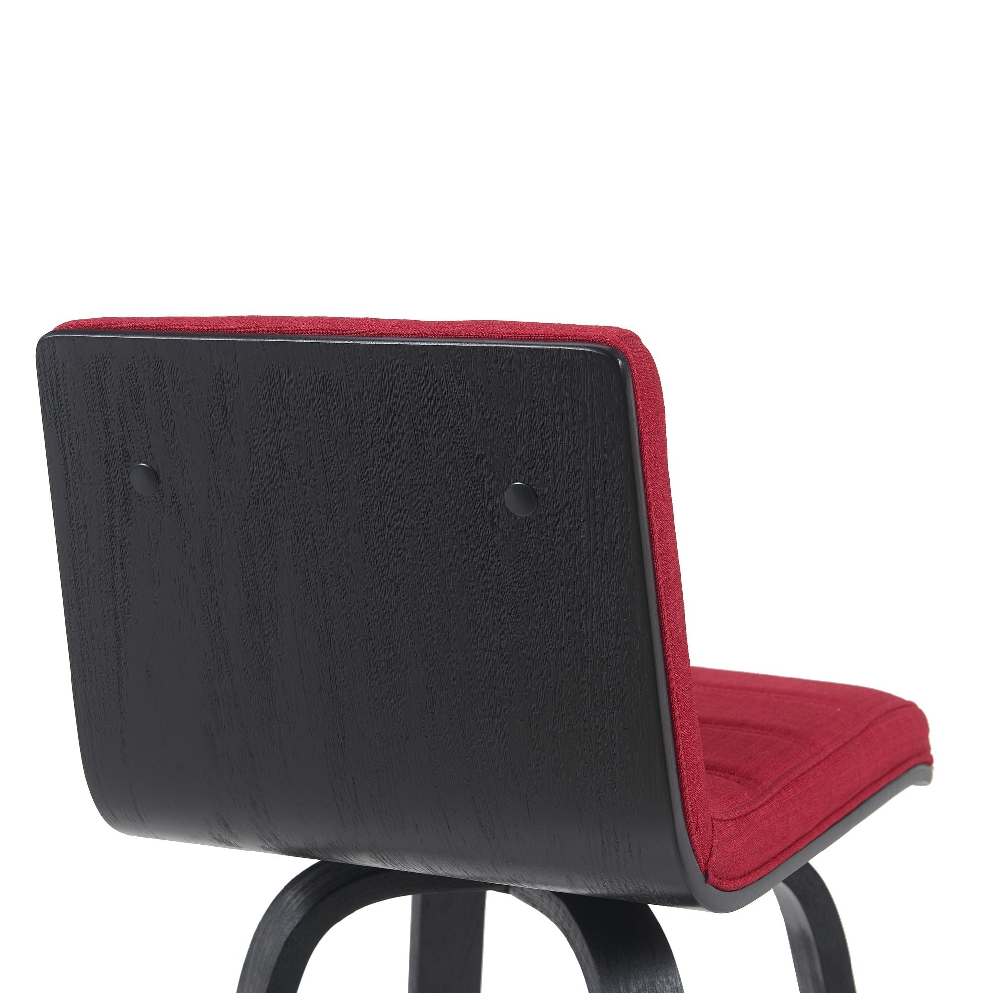 Vienna - Modern Swivel Bar Height Stool - Black Brushed Wood Frame