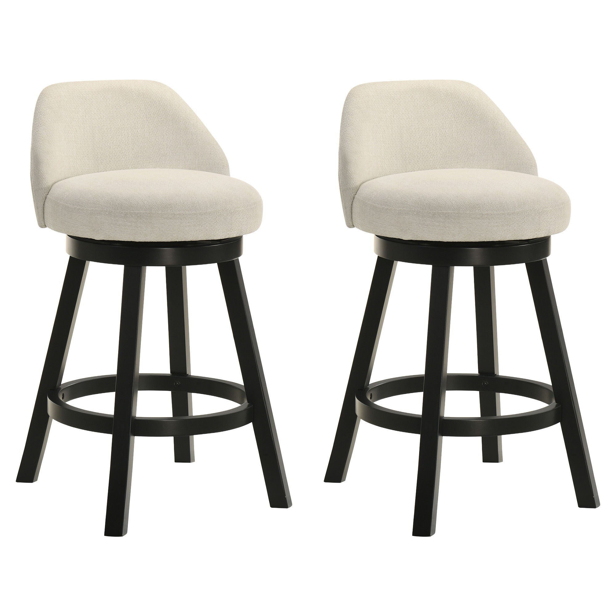 Erika - Modern Transitional Swivel Wood Counter Height Kitchen Bar Stool
