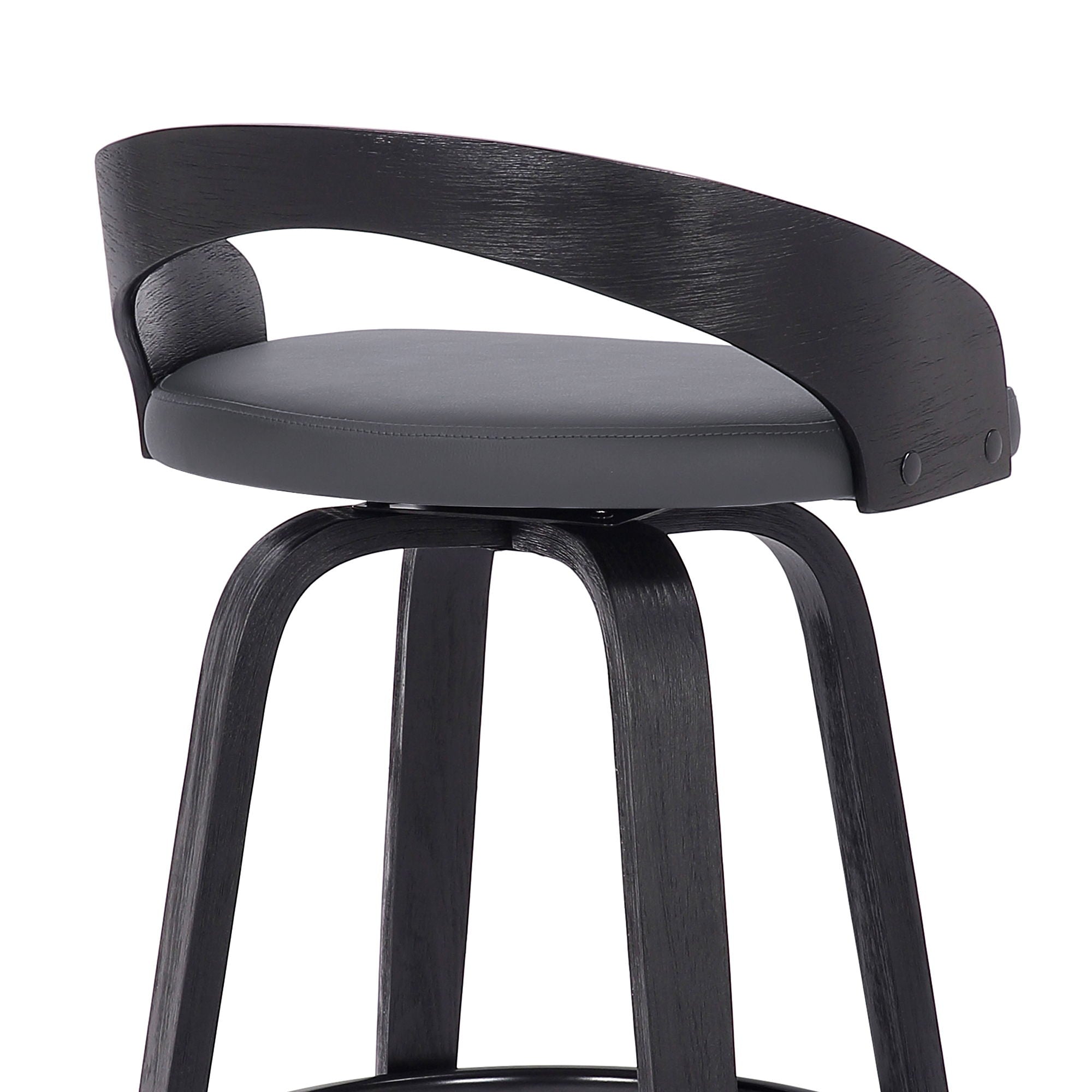Sonia - 26" Counter Height Swivel Bar Stool - Black Wood
