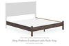 Pamytta - King Platform Footboard/Rails - Brown