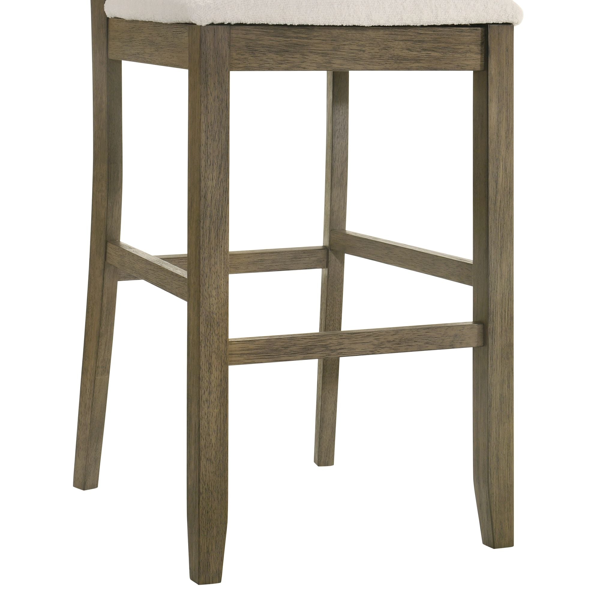 Merie - Modern Transitional Wood Bar Height Kitchen Bar Stool