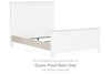 Willowton - Queen Panel Rails - Whitewash