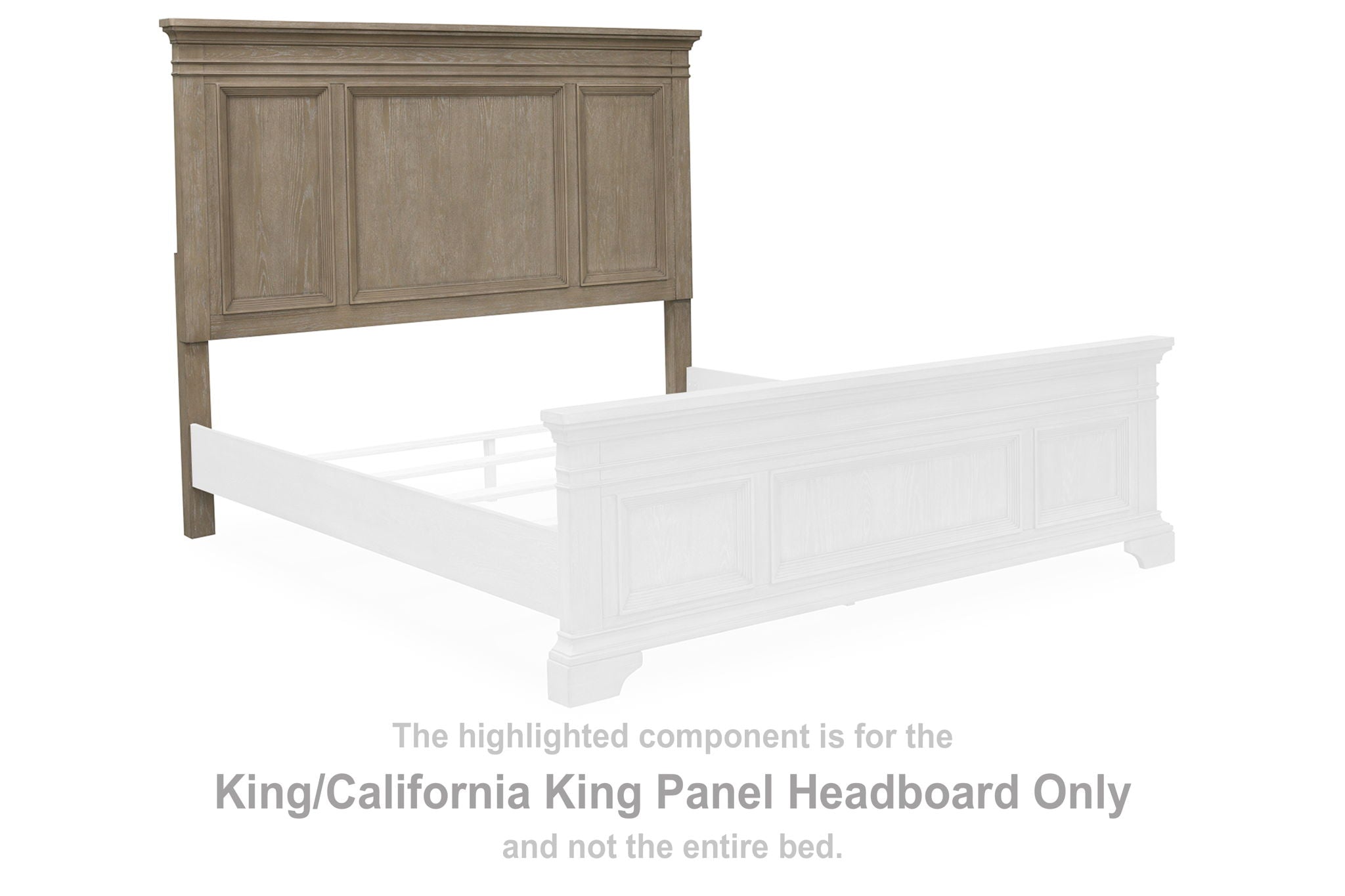 Vallardia - King/California King Panel Headboard - Light Grayish Brown