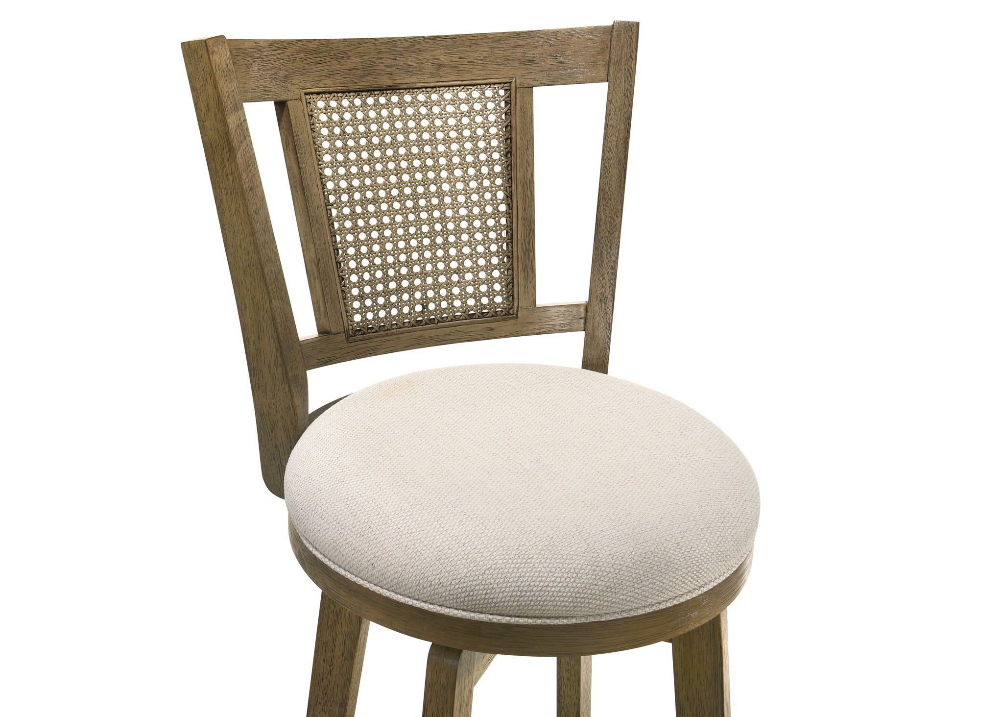 Isla - 30" Putty Brown Bar Height Rubberwood Swivel Barstool