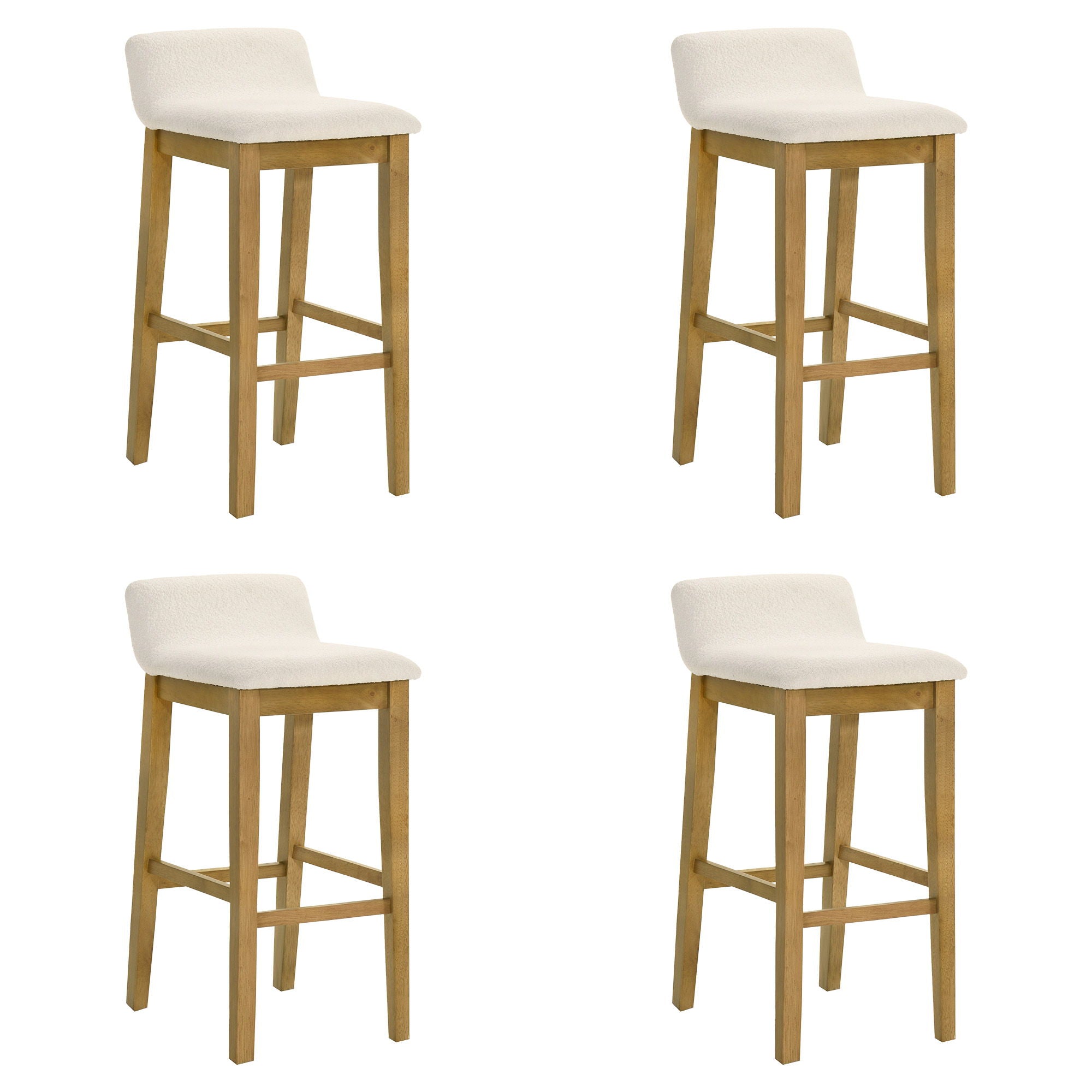 Annikah - Modern Transitional Wood Bar Height Kitchen Bar Stool