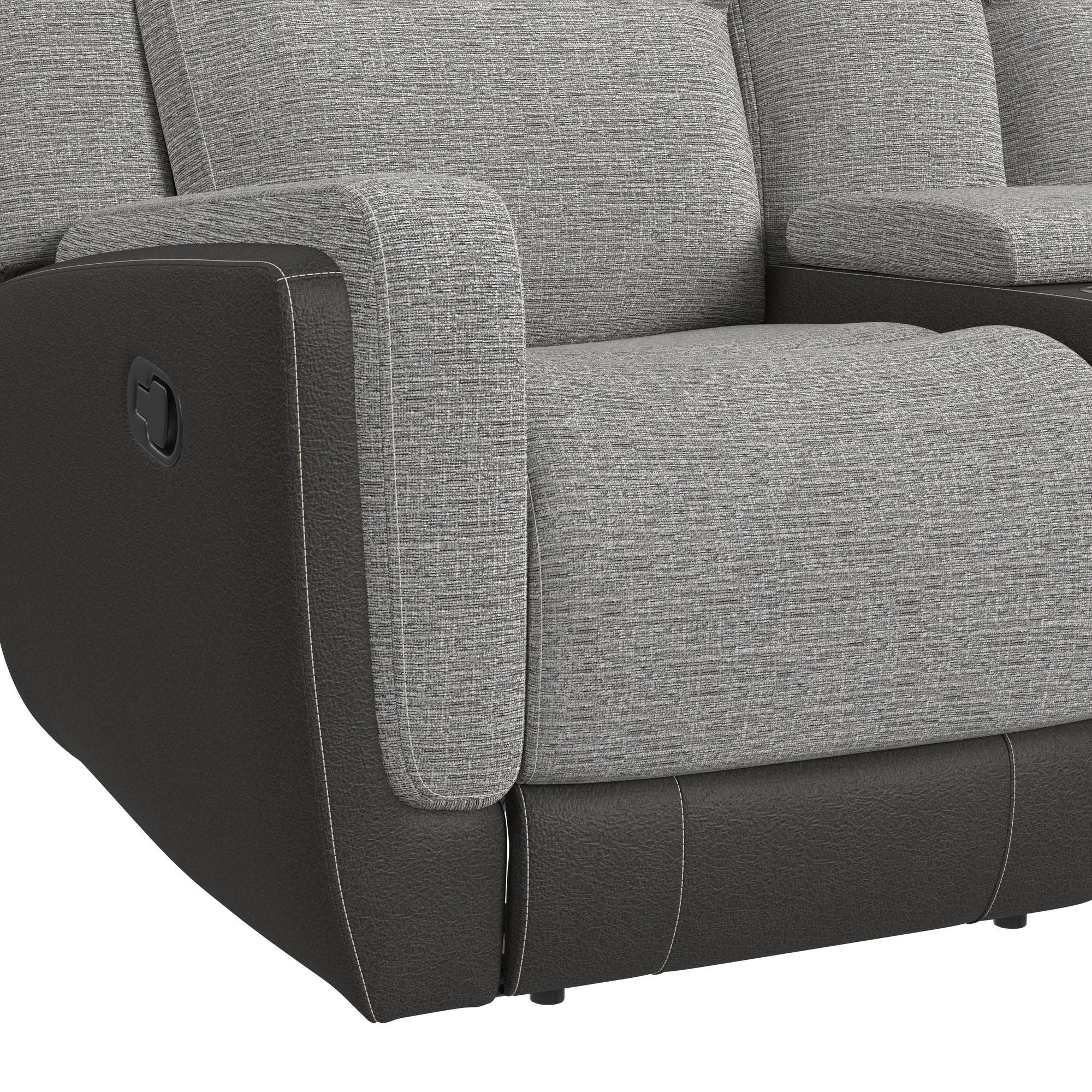 Hornet - 3 Piece Sectional Set With Console And 2 Recliners