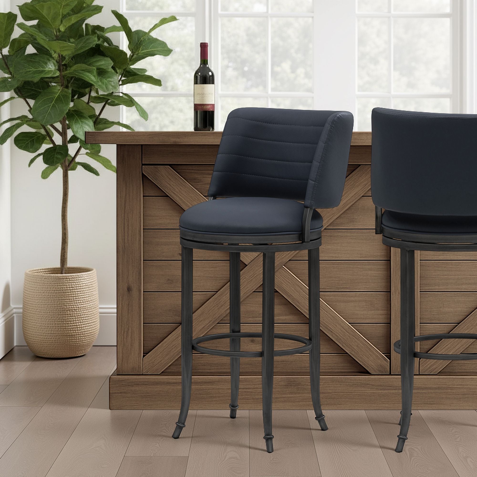 Torres - Upholstered Swivel Barstool
