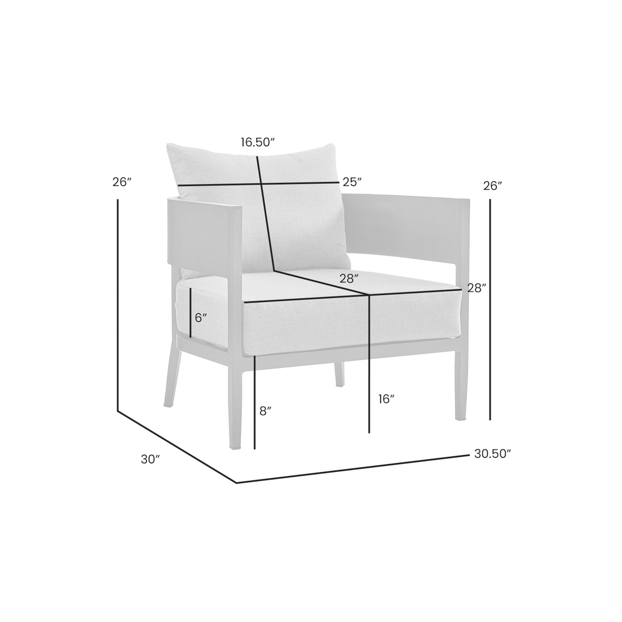 Menorca - Aluminum Outdoor Chair - Dark Gray