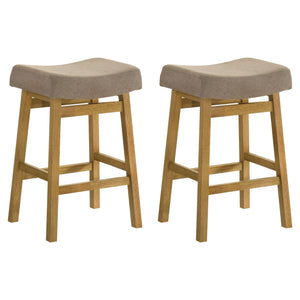 Lenon - Modern Farmhouse Wood Counter Height Kitchen Bar Stool
