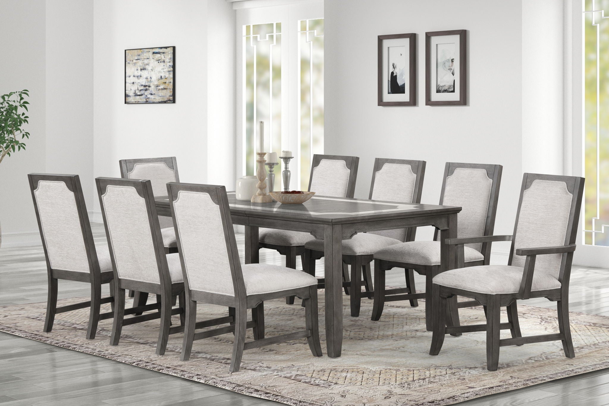 Lisbon - Dining Arm Chair (Set of 2) - Gray