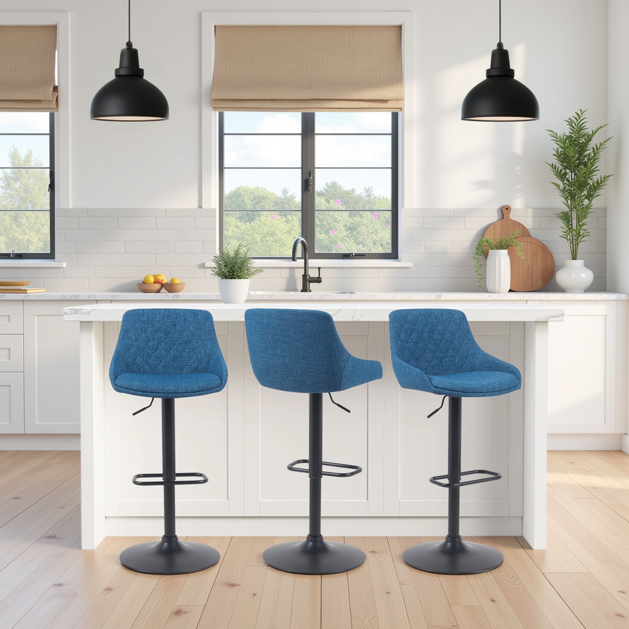 Anibal - Adjustable Height Swivel Bar Stool