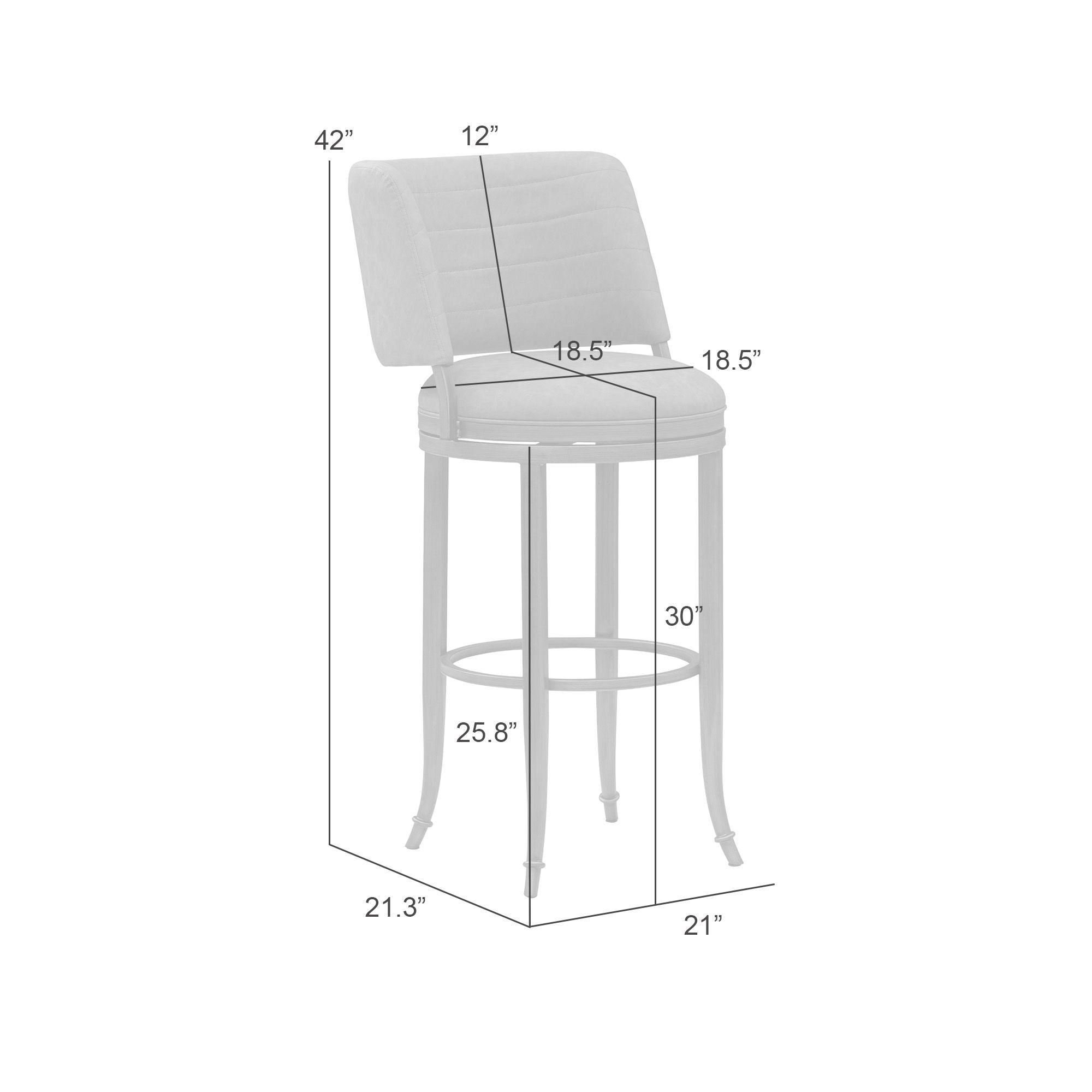 Torres - Upholstered Swivel Barstool