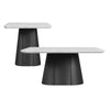 Edison - 2 Piece Occasional Table Set (Coffee Table & End Table) - White And Black