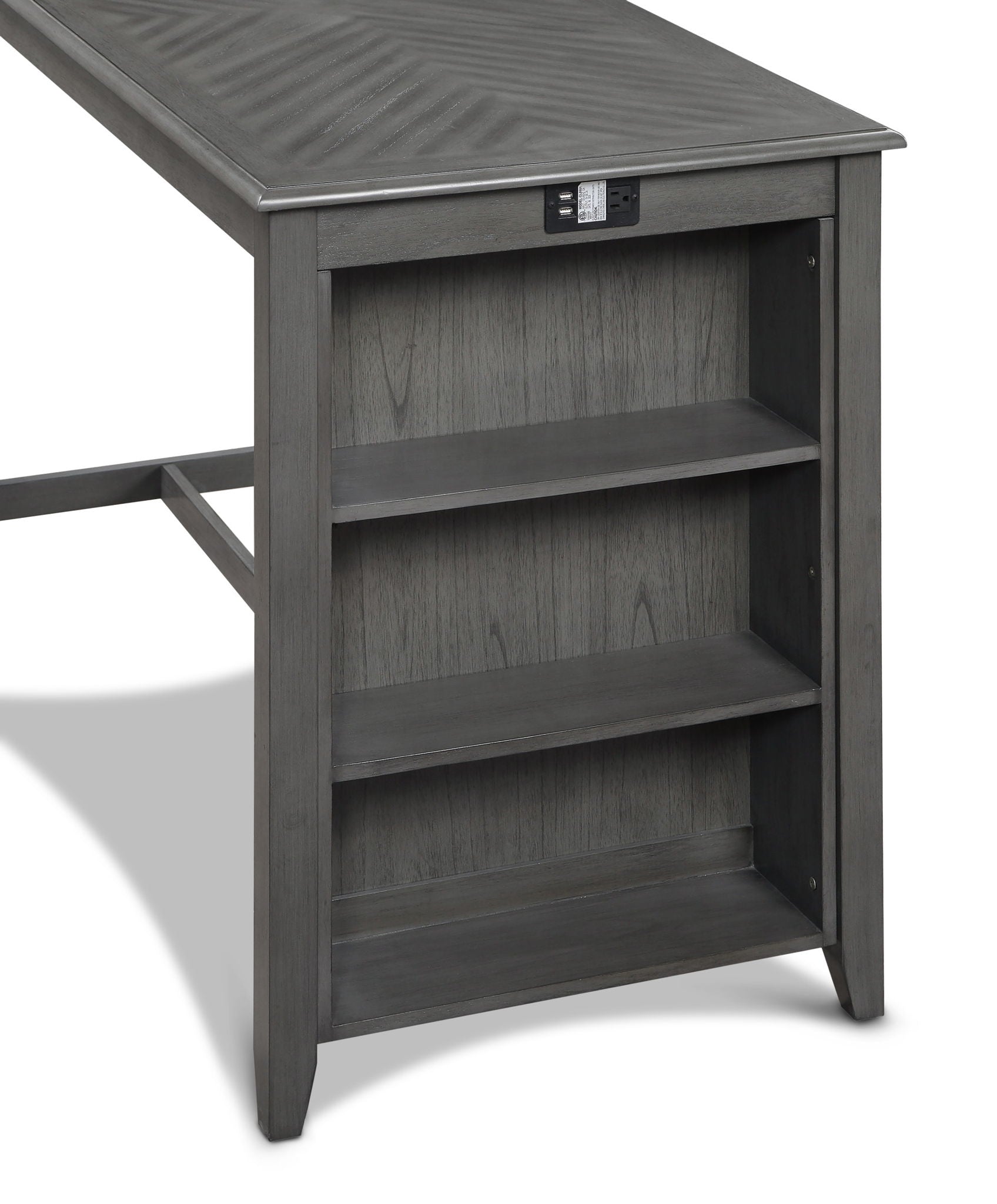 Amy - 60" Counter Table & Chairs With Storage