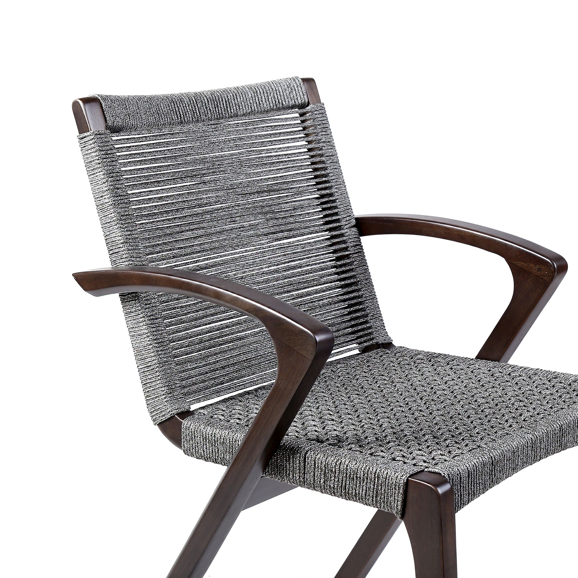 Nabila - Outdoor Wood And Rope Dining Chairs (Set of 2)