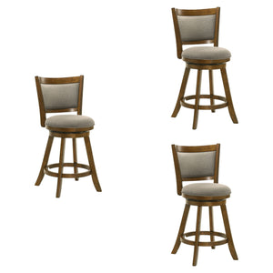 Aiden - Modern Farmhouse Swivel Wood Counter Height Kitchen Bar Stool