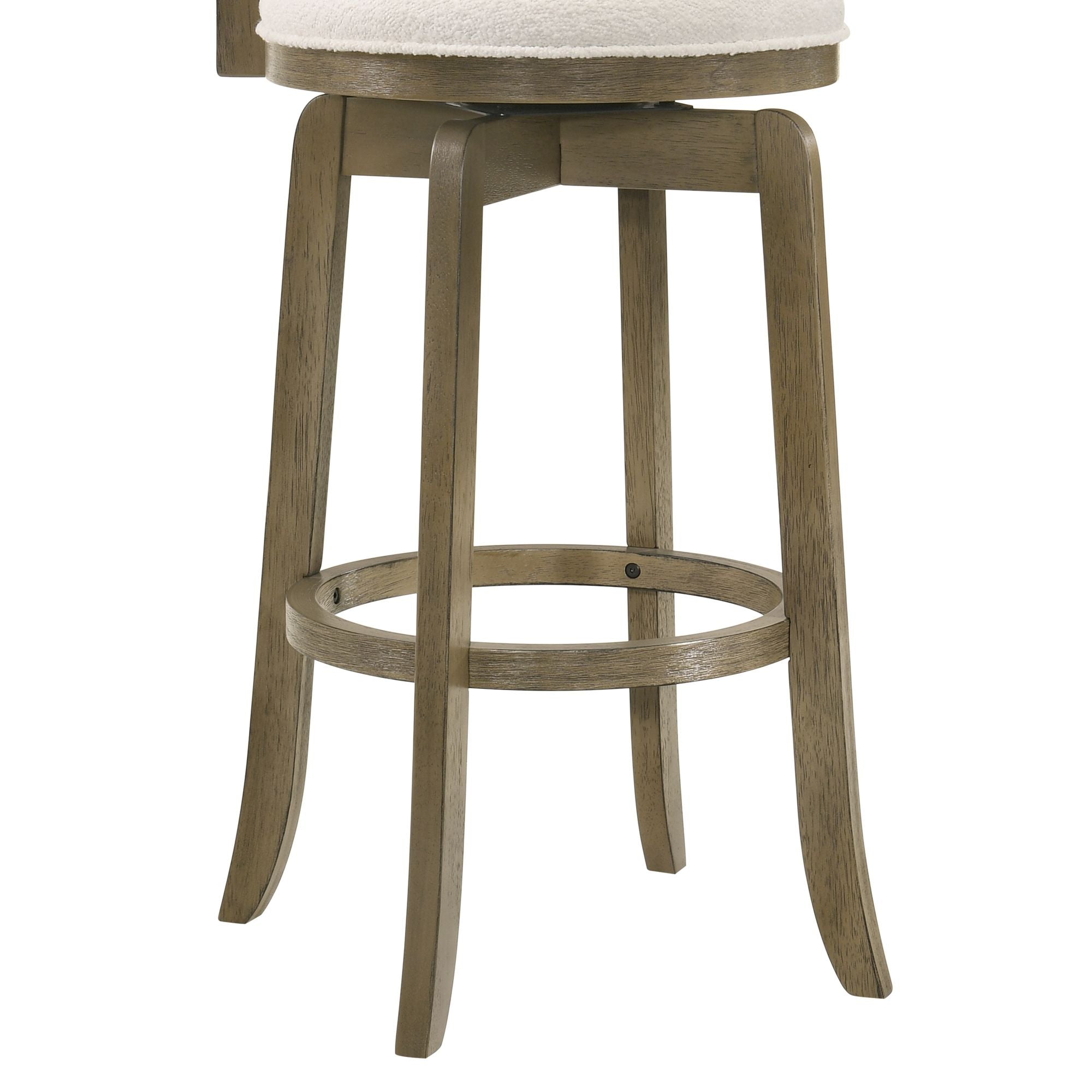 Melindra - Modern Farmhouse Swivel Wood Bar Height Kitchen Bar Stool
