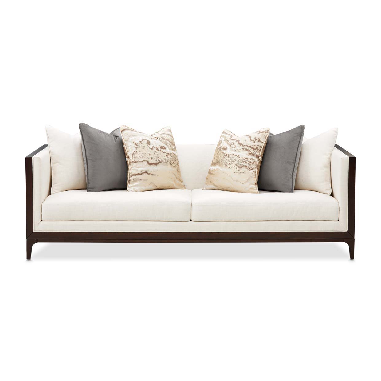 Belmont Place - Sofa - Cream / Espresso