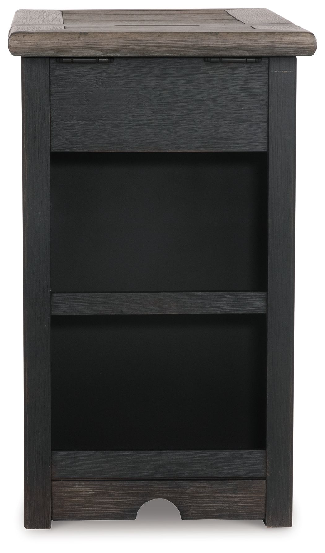 Tyler Creek - Chair Side End Table - Grayish Brown / Black